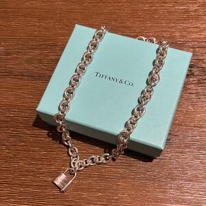 Tiffany & Co. Silver Chain with Lock Charm